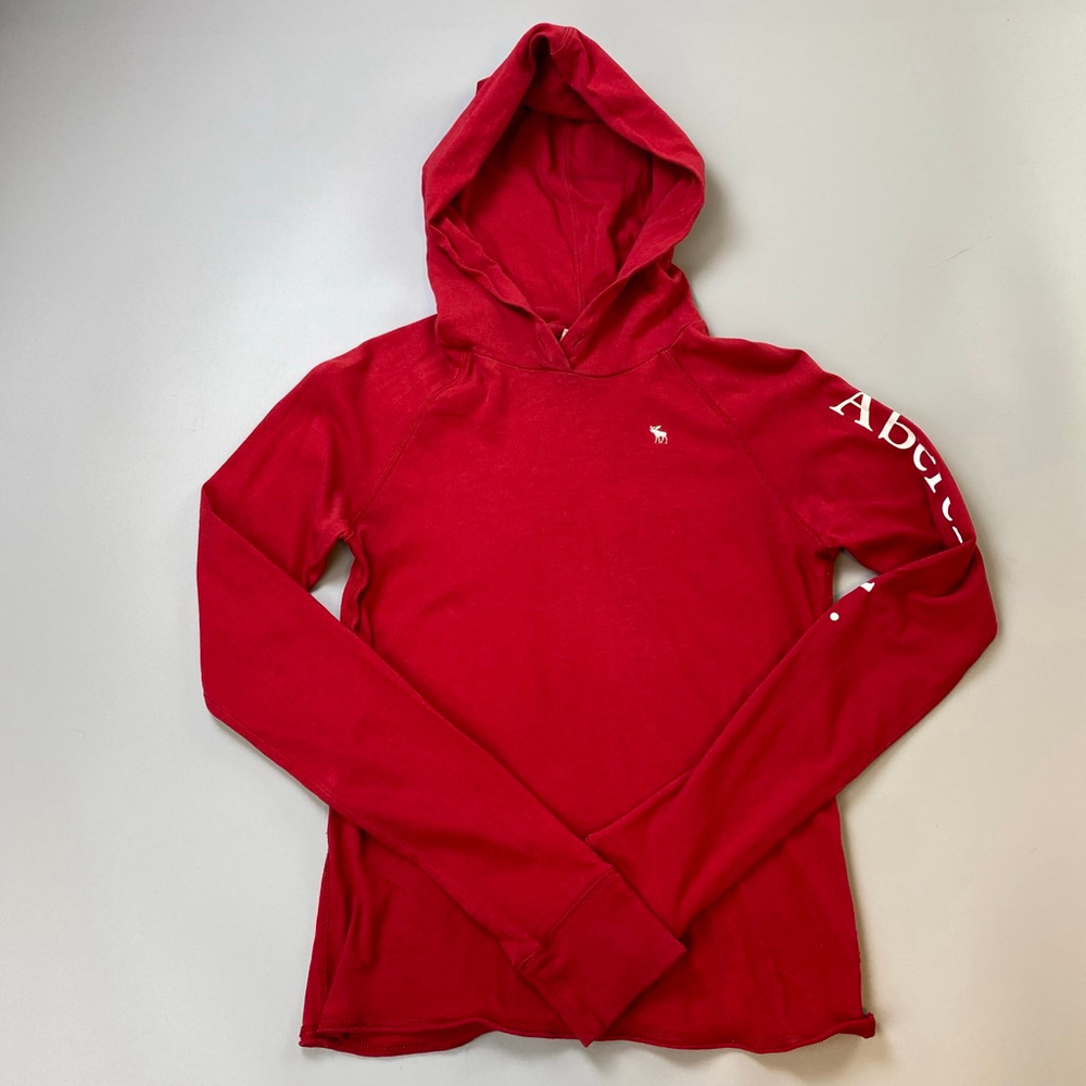 Abercrombie Y2K T-Shirt Hoodie Womens M Long Sleeve Spell out Mallcore Flaw